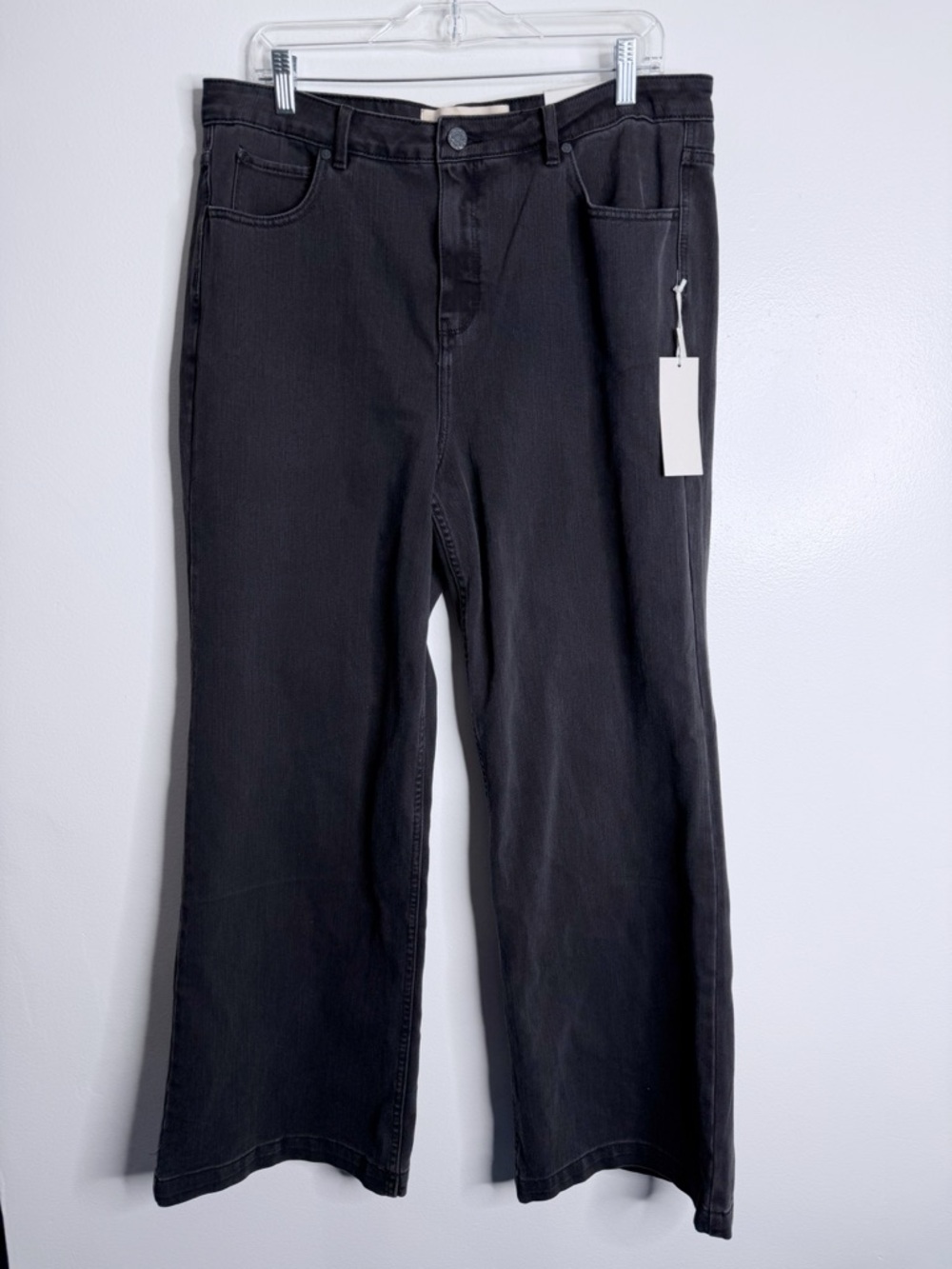 Soft Surroundings Ultimate Denim Wide Leg Jean Moonstone Wash Size 16 Minimalist - Picture 2 of 8
